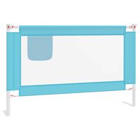 vidaXL Barra de segurança p/ cama infantil tecido 120x25 cm azul