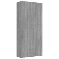 vidaXL Shoe Cabinet Grey Sonoma 80x35.5x180 cm Engineered Wood