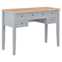vidaXL Psací stůl šedý 109,5 x 45 x 77,5 cm dřevo