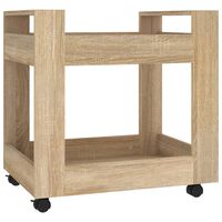 vidaXL sonoma tölgy szerelt fa asztal-kocsi 60 x 45 x 60 cm