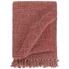 red cotton blanket