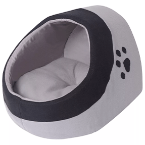 grey cat bed